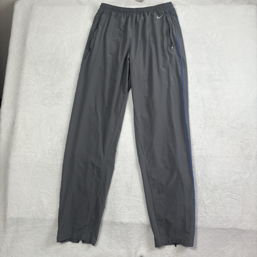 Y2K‎ Nike Dri-Fit Grey Blue Sweatpants Athletic Activewear Womens' Medium